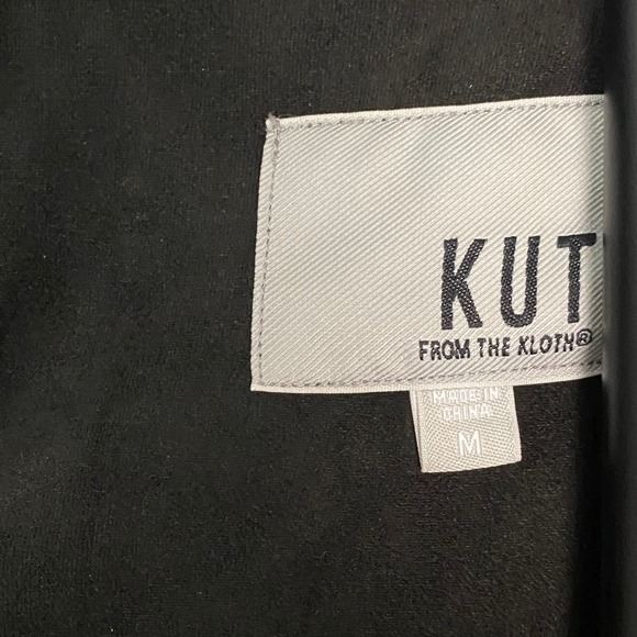 KUT FROM THE KLOTH Faye Faux Suede Open Jacket Black Womens Size Medium - Picture 7 of 11